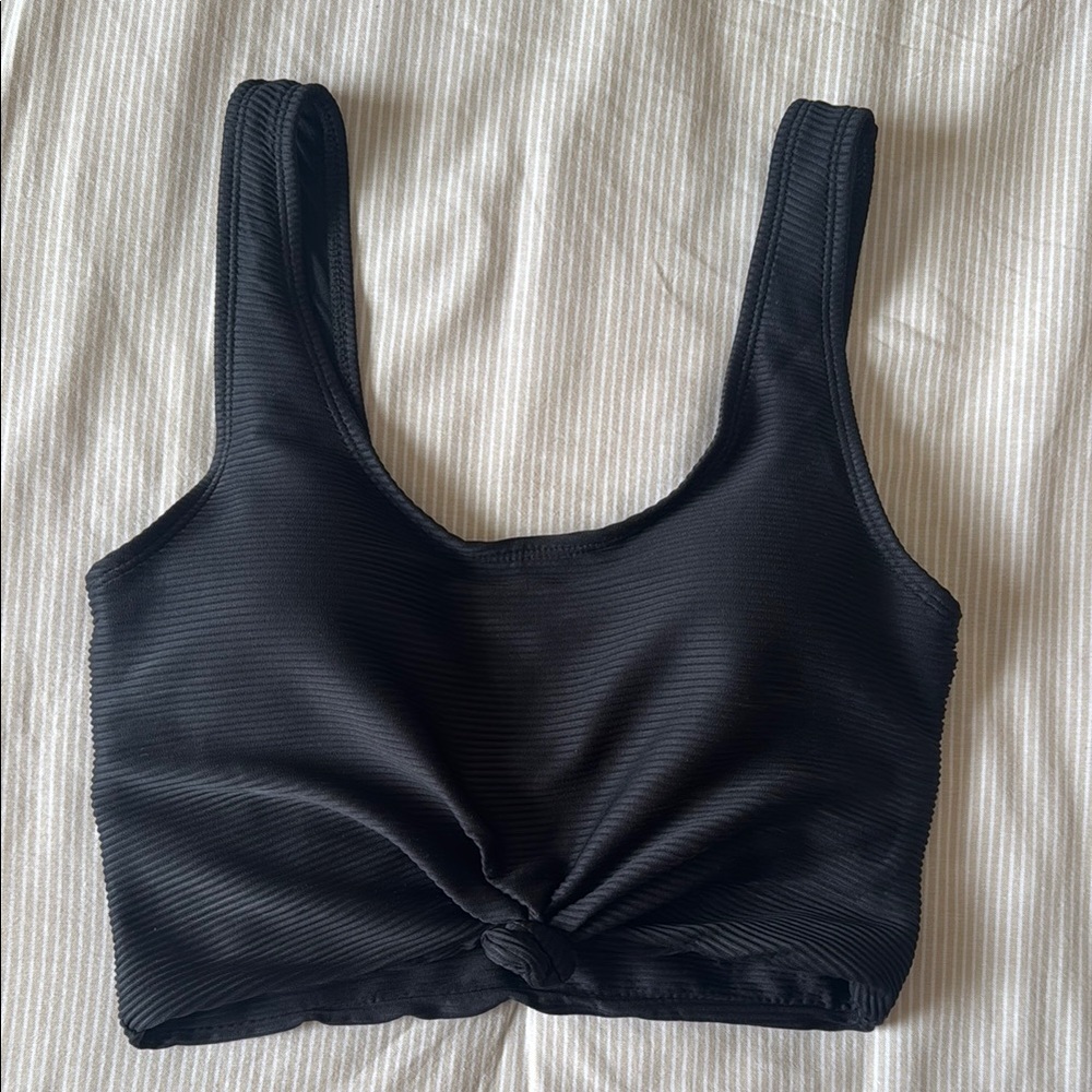 Black Knotted Bikini Top